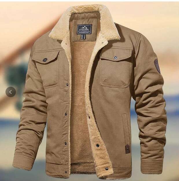 New Autumn And Winter Jackets With Plush Cotton Workwear, Casual Men's Jackets, Fashionable Quality, Classic