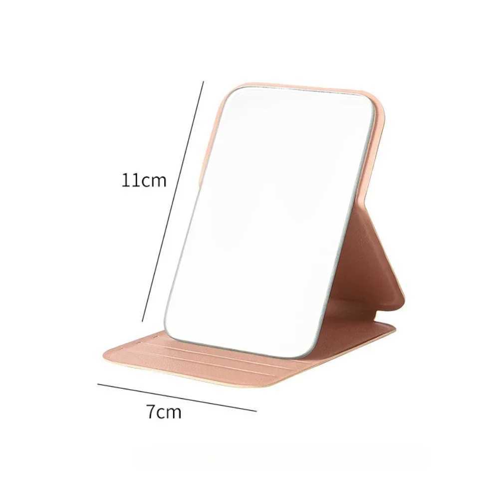 Desktop Makeup Mirror PU Leather Portable Vanity Mirror Foldable Hand Mirror Compact Mirrors Cute Pocket Mirrors for Travel ToolXJ241213