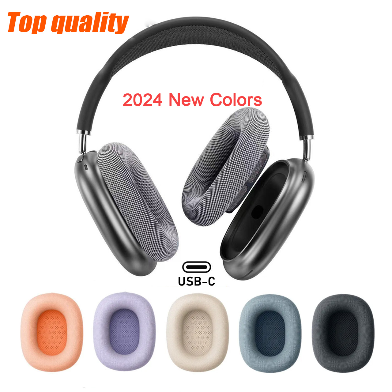 Top quality Max ANC Metal Pro max Air pro 2 3 4 Headband Headphone Accessories Transparent Solid Silicone Waterproof Protective case air Maxs Headphones