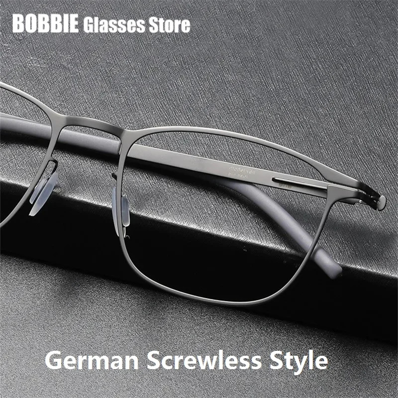 Eyewear Germany Screwless Ultra Light Square Glasses Frame Men Women Eyeglasses ner Business Style Fashion 241213