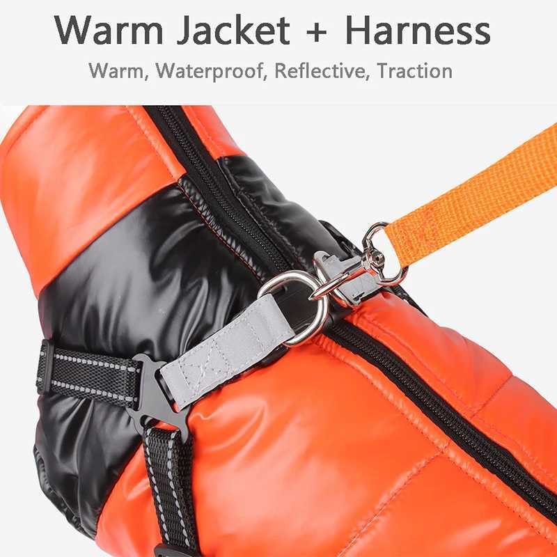 Dog jacket with seat belt winter warm dog clothing suitable for small and medium-sized dogs waterproof pet jacket Chihuahua French Bulldog clothing Y2