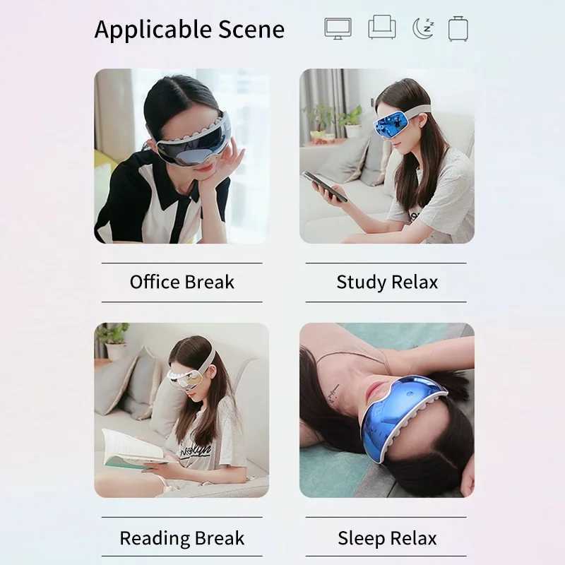 Eye Massager Acupoint Vibration Pulse Hot Compress Eye Care With Bluetooth Music Relieve Fatigue Visible Eye beauty instrument W241213