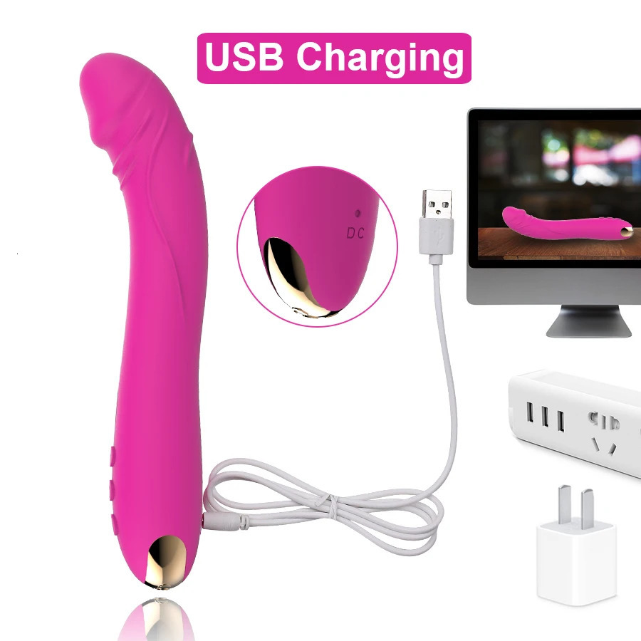 Soft Silicone Dildo Vibrator for Women 10 Vibration Massager G Spot Stimuliaton Sex Toys Female Masturabtion 241213