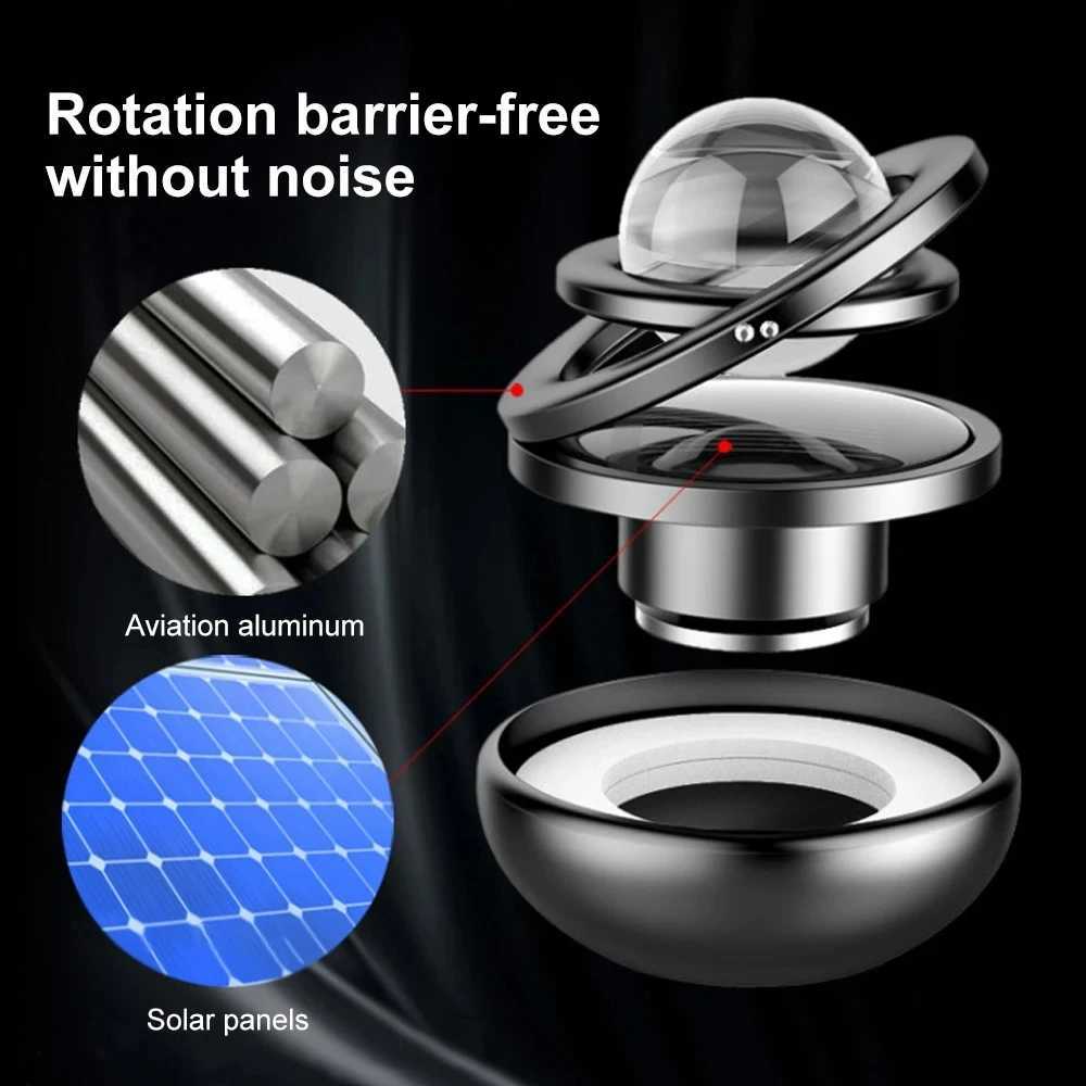 Solar Car Air ener Rotating Aroma Diffusing Durable Perfume Diffuser Auto Fragrance Deodorant Car Interior DecorXJ241213