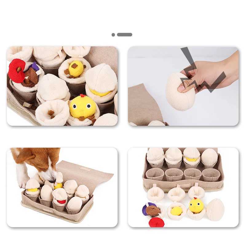 Circular Egg Box Shape of Dog Smell Toy Soft Pet Nose Working Smell Box Training Feeding Felt Dog Game Box Puzzle X241213