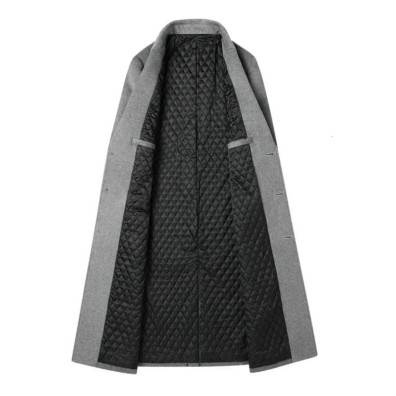 Wool content 54% woolen coat mens winter Korean version wool fashion casual long top menswool 241213