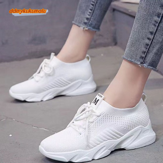 2024 New Women's Flyknit White Korean Edition Trendy Sports Comfortable Casual Shoes for Children #12 ddmykukumalu