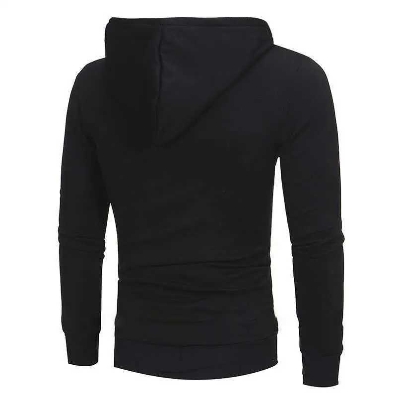 Mens hoodies jackets long sleeved sweatshirts zippered hoodies pull-out mens sweatshirts mens clothing W241213