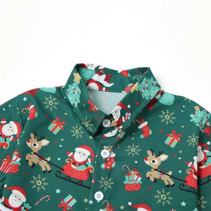 1-5 Yrs Kids Children Christmas Clothing Sets Long Sleeve Shirt Pants 2pcs Outfits Boy Autumn Spring Shirts Santa Claus For Xmas W241213