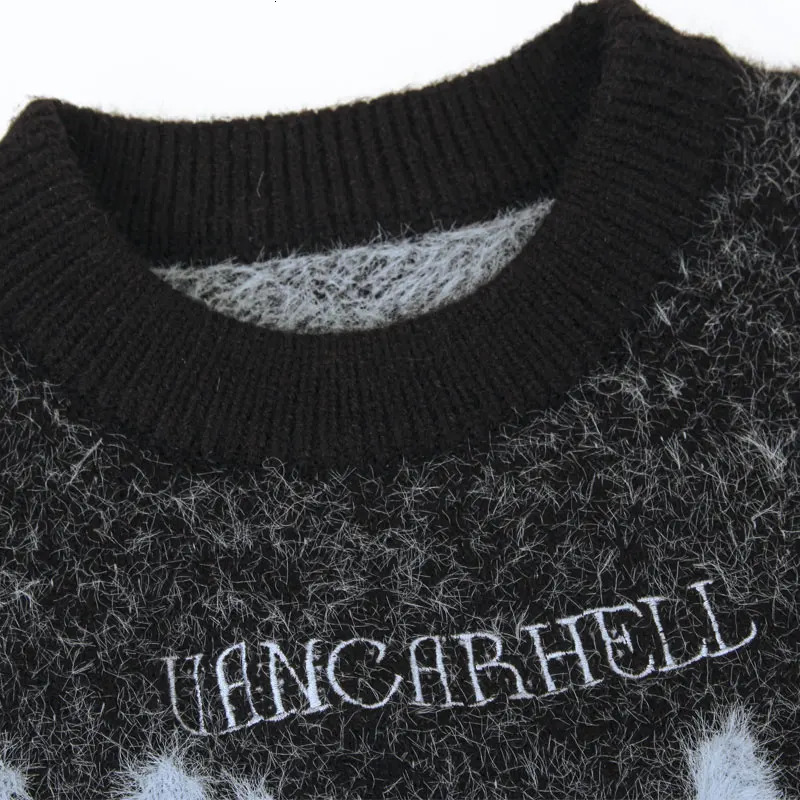 Vintage Sweaters Y2K Knitted Arm Hands Cozy Jumpers Streetwear Men Harajuku Hip Hop Casual Punk Gothic Baggy Pullover Sweater 241213