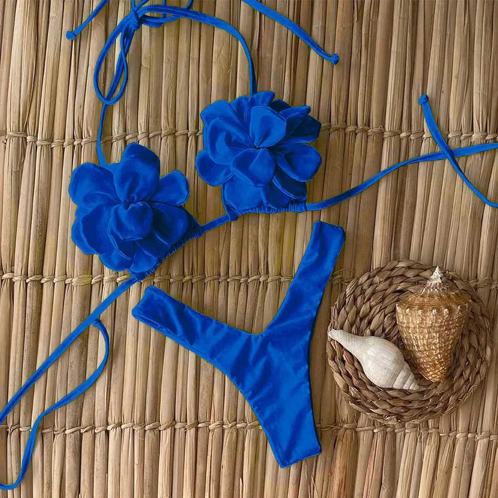 Sexy Floral Micro Bikini 2024 Women Swimsuit Fa Swimwear Thong Bikinis Set Brazilian Beach Wear Bathing Suit BiquiniXJ241212