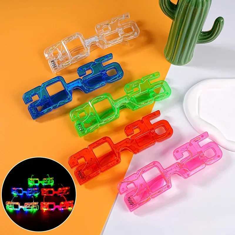 Sunglasses 1-20pcs LED 2025 Glasses Light Up Sunglass for Kids Adult Birthday Neon Wedding Thanksgivings Xmas New Year Glow Party Supplies H241213