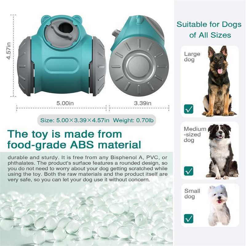 Dog Slow Feeder Toys Interactive Puzzle Durable Dog Food Dispenser Mental Treat Stimulation Chase Rolling Puppy Toy Pet Supplies X241213