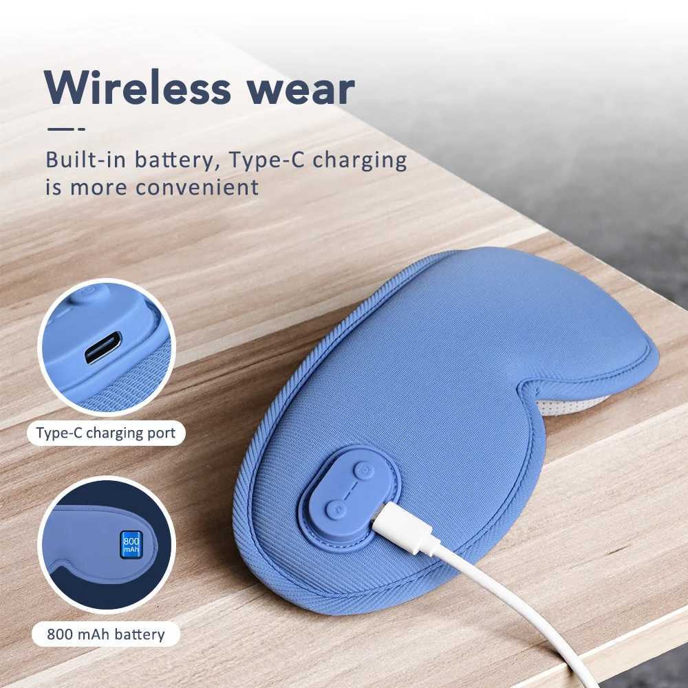 Hot press 5-level vibration electric steam eye mask with constant temperature sleep shadow relief W241213