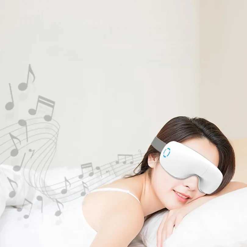 Eye Massager with Heat Smart Care Device with Music for Migraines Relax Reduce Eye Strain Dark Circles Improve Sleep W241213