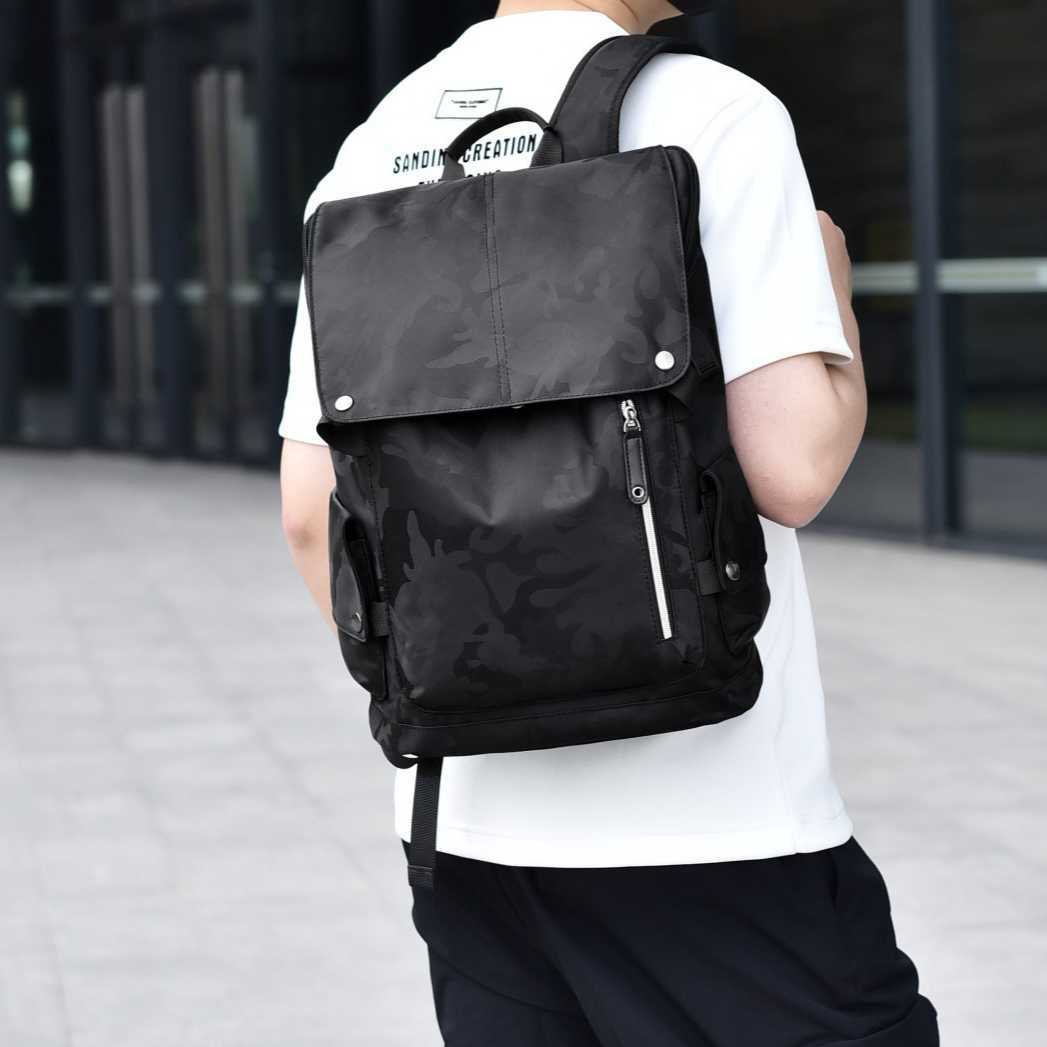 Fashionable Simple Business Backpack Computer Backpack Large Capacity Wear resistant Waterproof Travel Trend Backpack 241215