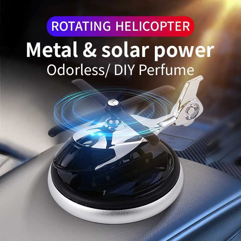 DIY Perfume Odorless car ornaments solar powered rotating heliter air ener decoration accessories fragrance diffuser menXJ241213