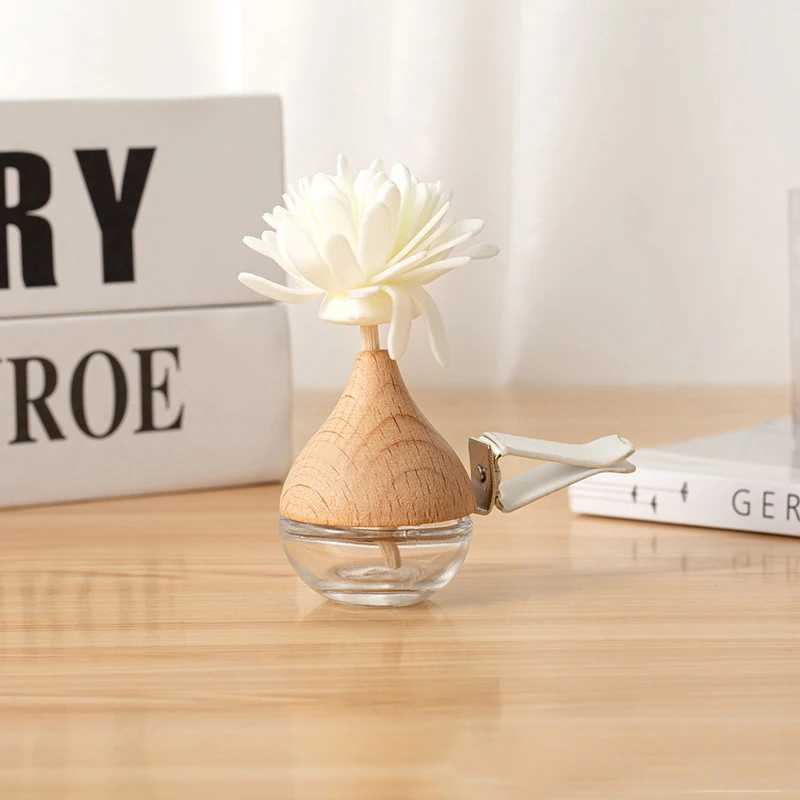 Teardrop Car Perfume Glass Bottle Air ener Clip Air Vent Empty Essential Oils Bottle Fragrance Diffuser Interior PendantXJ241213