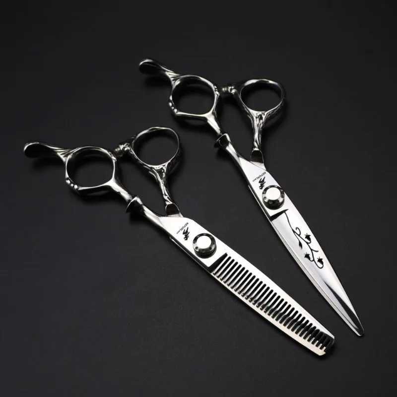 New Arrival Professional JP 440c steel 6-inch hollow hair clipper dragon hair clipper thin hair cutting tool hair clipper Z241213