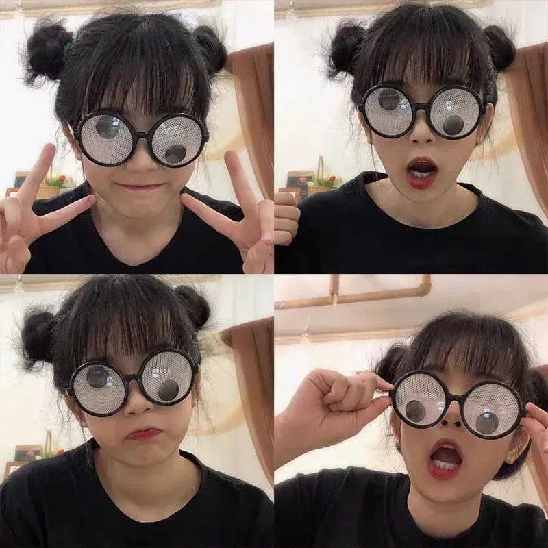 Sunglasses Funny Glasses Cosplay Halloween Costumes Accessory Eyeball Rolling Glasses Christmas Gifts H241213