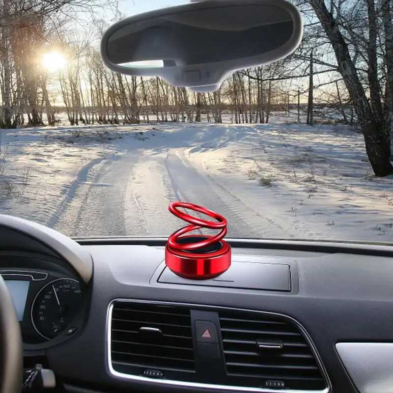 Elegant Car Perfume Auto Decorative Double-ring Aroma Diffuser Rotating Solar Car Air eners Auto Interior AccessoriesXJ241213