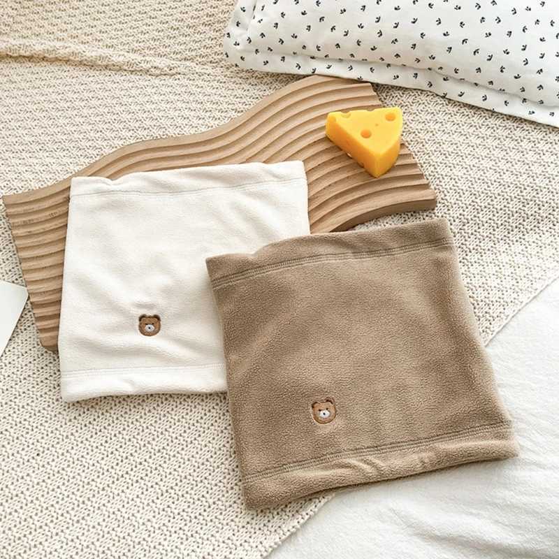 Scarves Wraps Soft Warm Neck Warmer with Bear Pattern Fleece Scarf Stylish Fleece Neck Scarf Winter Essential Accessory for Infants H241213