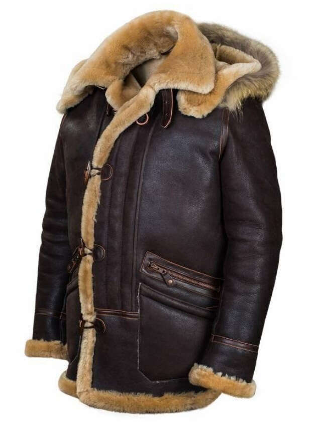 Leather And Integrated Men's Zipper Bag Hooded Fur Coat, Fashionable Quality, Classic
