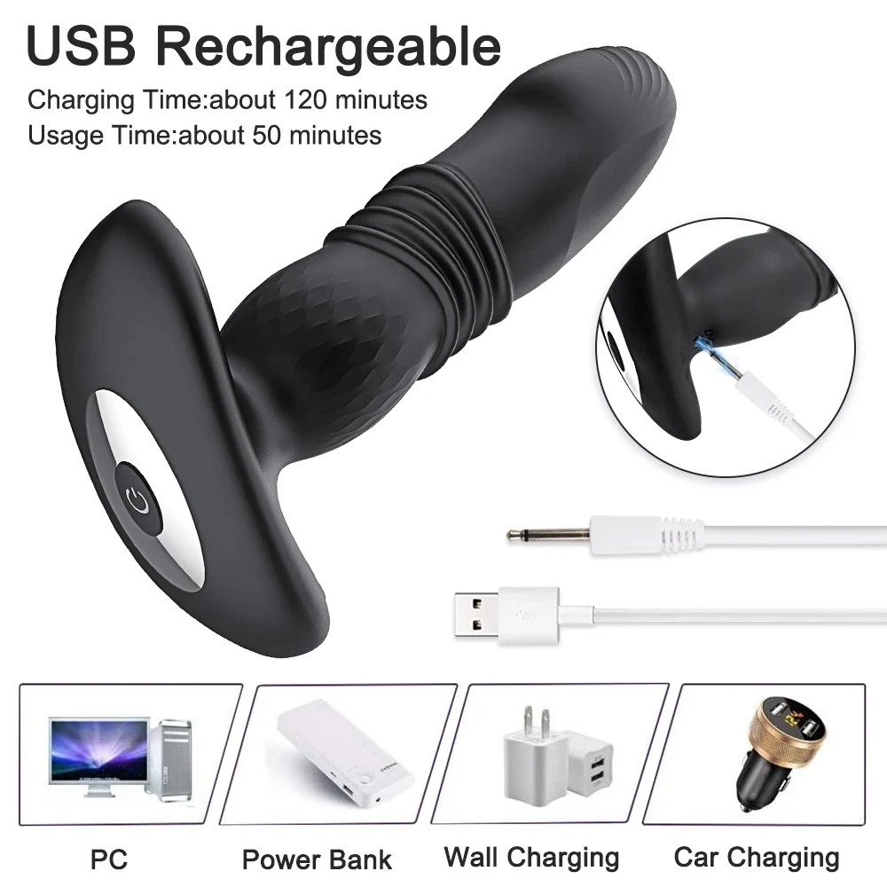 Telescopic Vibrating Butt Plug Anal Vibrator Wireless Remote Sex Toys for Women Ass Dildo Prostate Massager Men Buttplug 241213