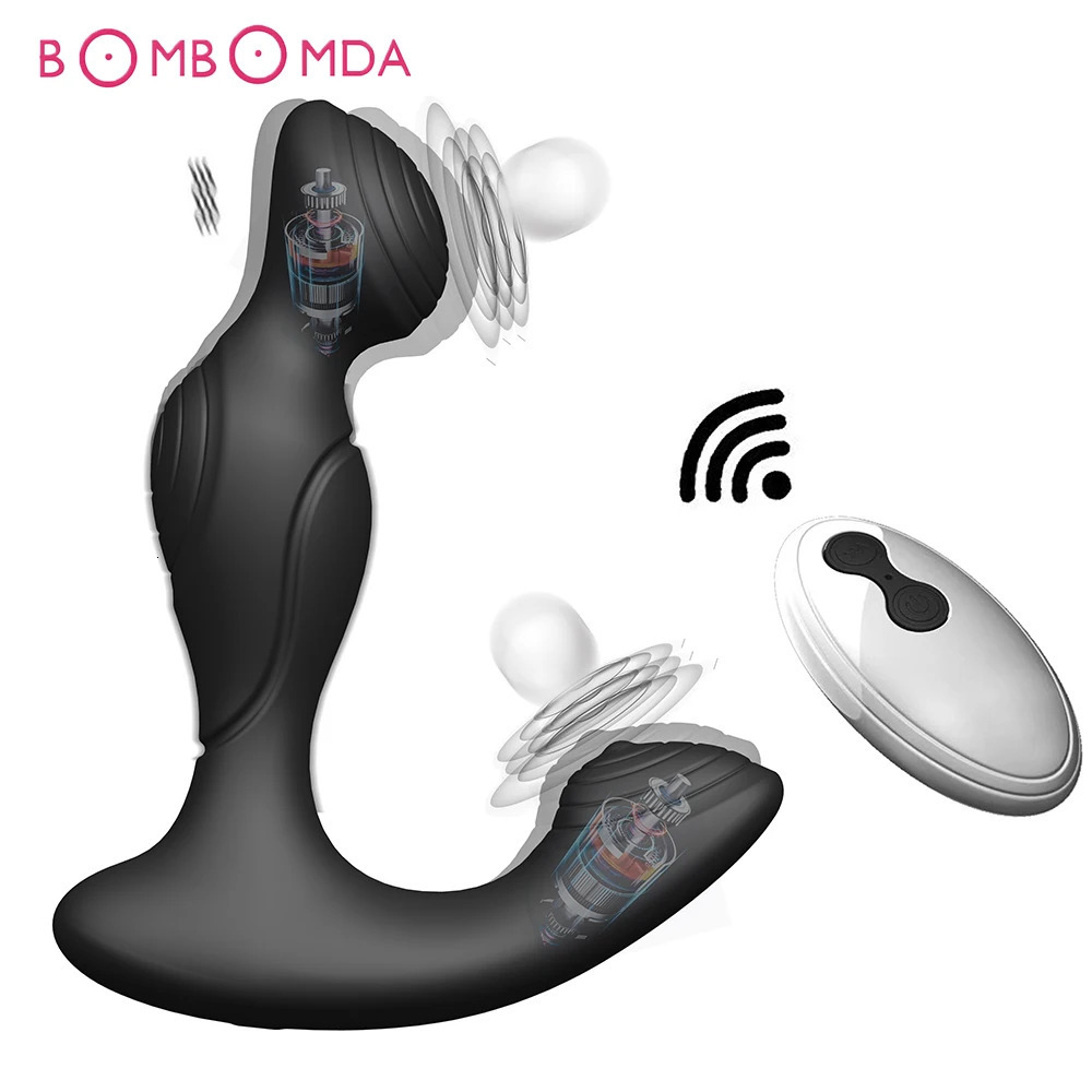 Wireless Control Anal Plug Vibrator Male Prostate Massager Ring Delay Ejaculation Butt Sex Toy For Men Masturbator 241213