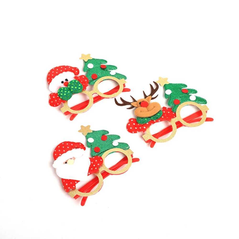 Sunglasses New Year Creative Frame Santa Cute Holiday Elk Glasses Christmas Decorations Photo Prop Childrens Glasses H241213