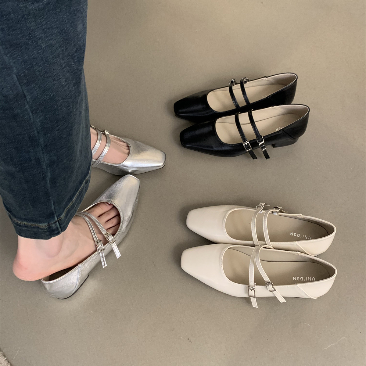 Women's sneakers Spring platform leather flats Casual Casual shoes Platform wedge Lolita shoes for women Mary Jane leather shoes