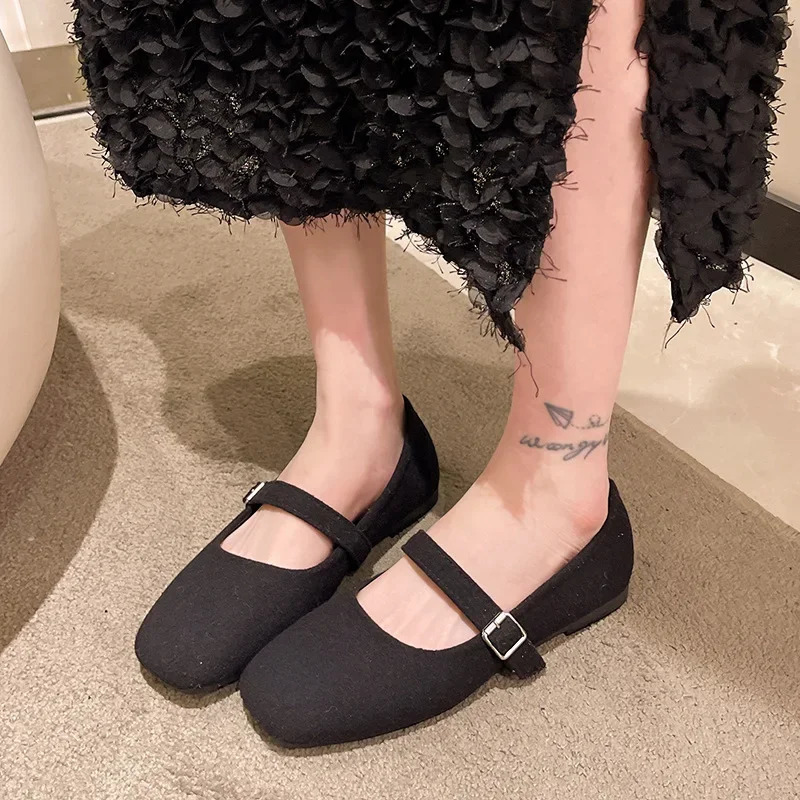 Spring Autumn Womens Shoes Retro low heeled leather shoes Casual versatile Mary Jane shoes Comfort fashion ladies flat 241213