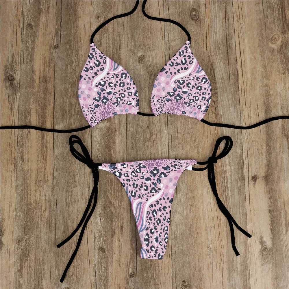 Animal Printed Summer Swimsuit Women Sexy Bikini Underpants Thong G-Strings Swimming Trunks Beachwear Bathing Fa Sexy SwimsXJ241212