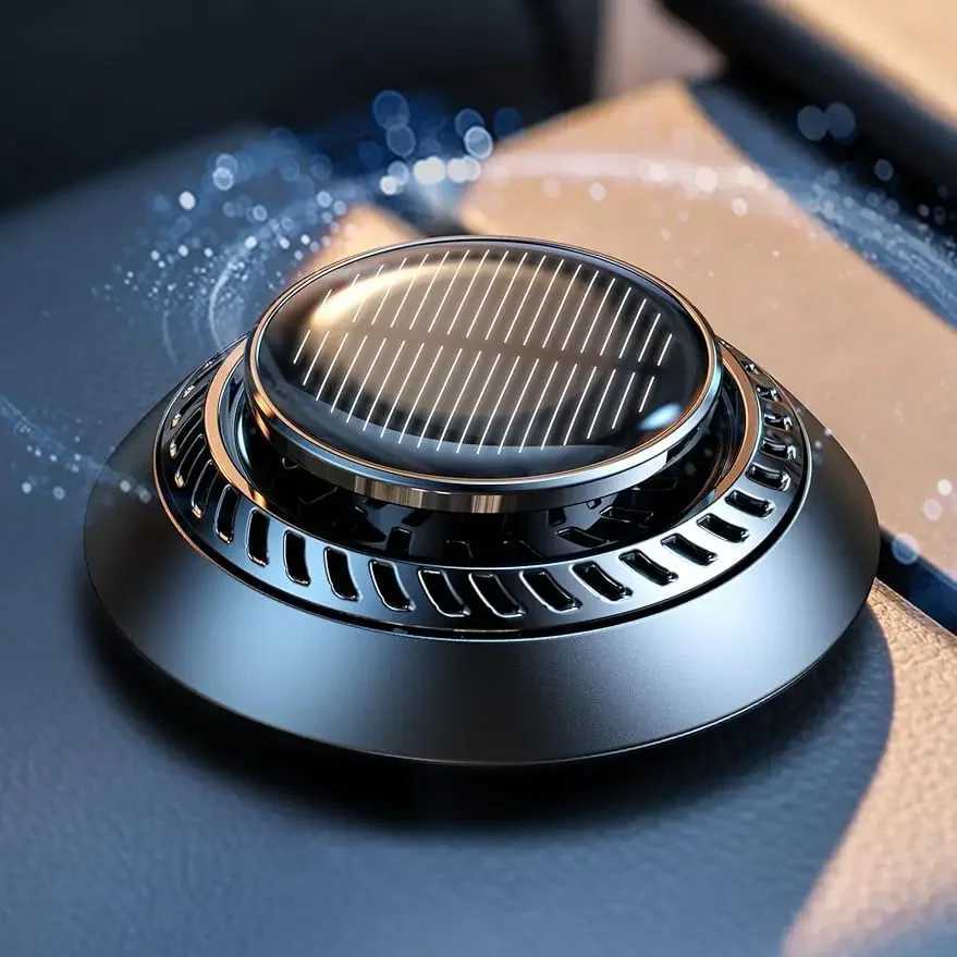 Solar Powered Car Rotating Aroma Air ener Fragrance Ornament Diffusers for Essential Oils Auto Interior AccessoriesXJ241213