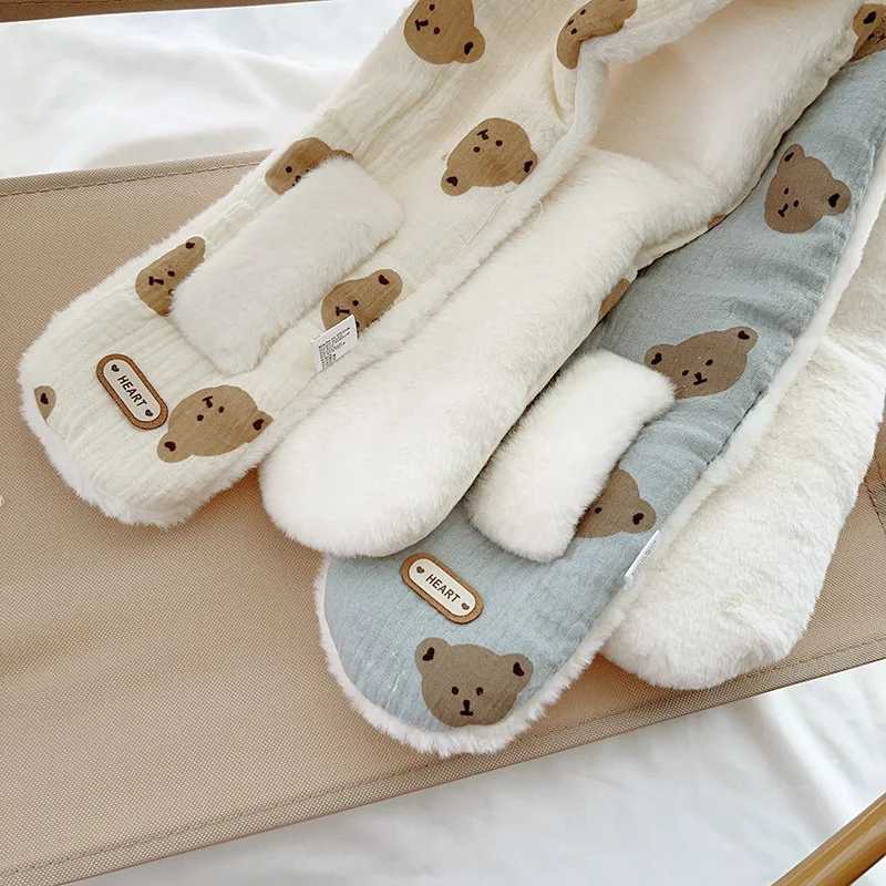 Scarves Wraps Korean Cartoon Bear Wool Fur Cross Warm Scarf Baby Fake Collar Neck Guard Shawl Winter Blouse Shoulder Cape Children Neckerchief H241213