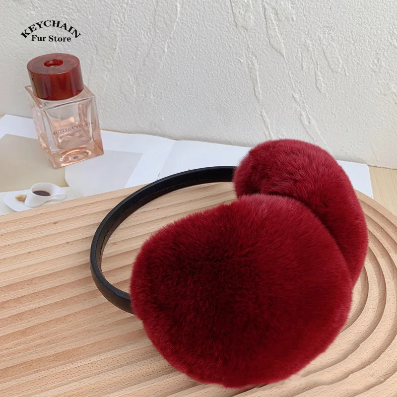 100% Natural Womens Fur Earrings Winter Fur Earrings Soft and Warm Fur Earrings Real Rex Rabbit Earrings Girl Gift 241211