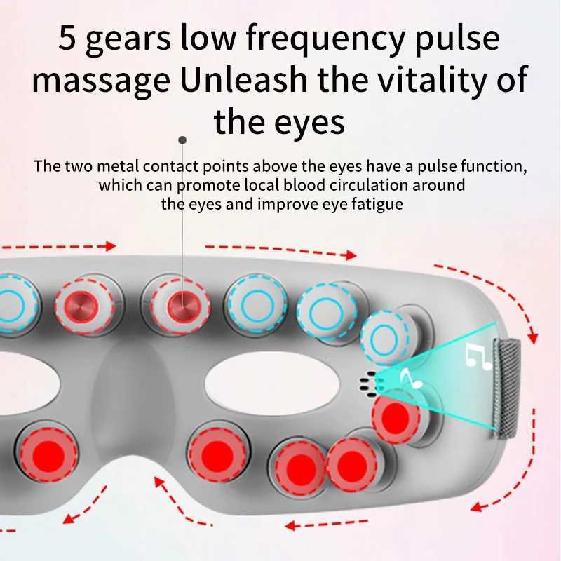 Eye Massager Acupoint Vibration Pulse Hot Compress Eye Care With Bluetooth Music Relieve Fatigue Visible Eye beauty instrument W241213