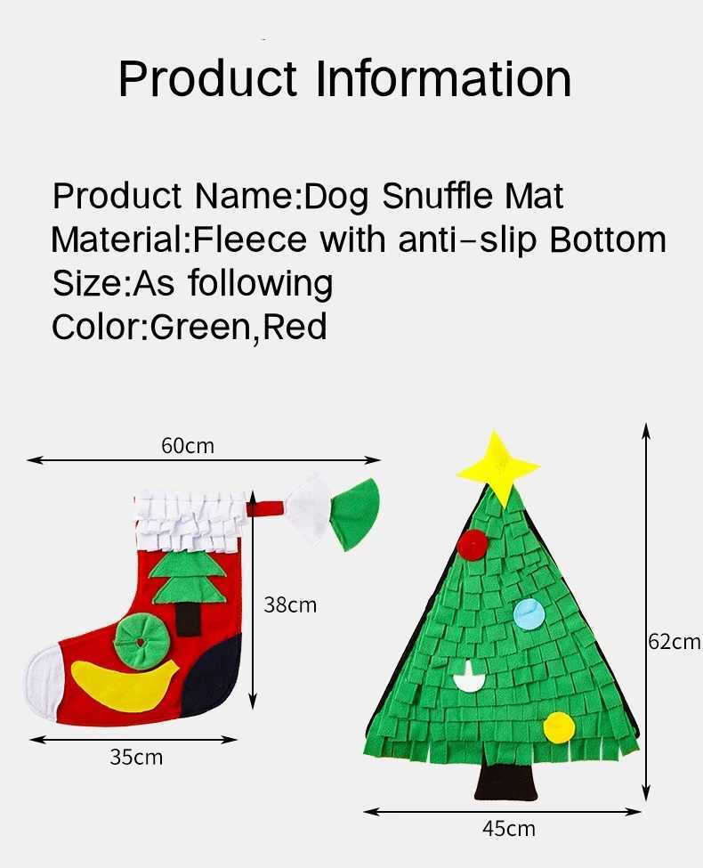 Christmas Tree Design Pet Mat Puzzle Dog Nose Smoke Mat Pet Toy DIY Smell Mat X241213