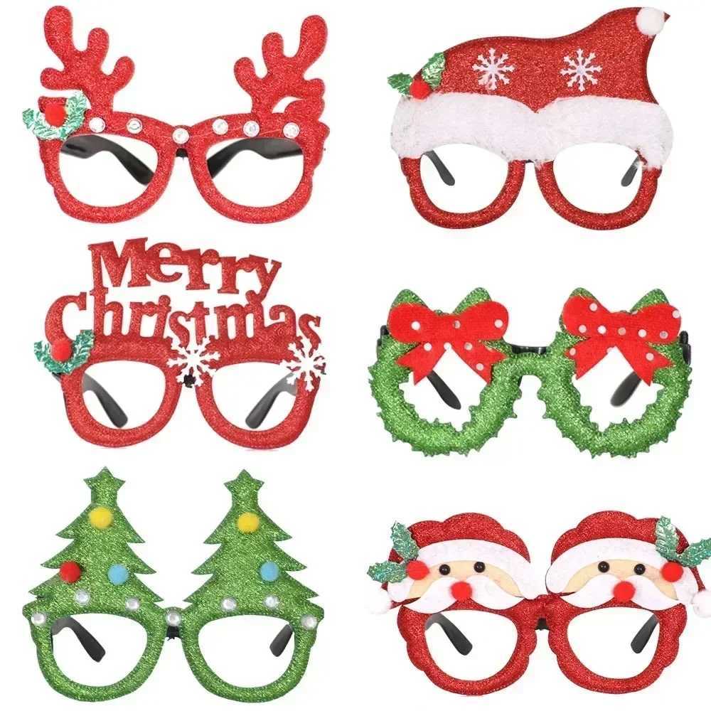 Sunglasses Christmas Glasses Plastic Decorative Kid Xmax Party Costume Accessory Photo Props Decoration decoracin hogar H241213F6XO