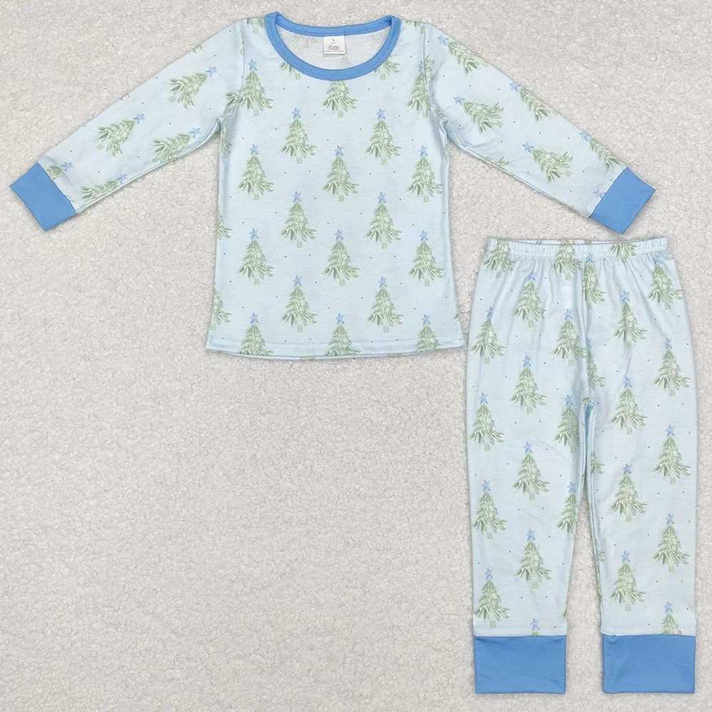 Wholesale baby girl sleepwear Christmas candy bamboo pole sleepwear bamboo sleepwear set baby sleepwear new W241213