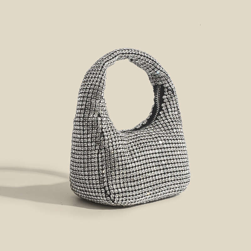 2024 New Product King Full Women's Bucket Dinner Water Diamond Chain Handheld Crossbody Bag