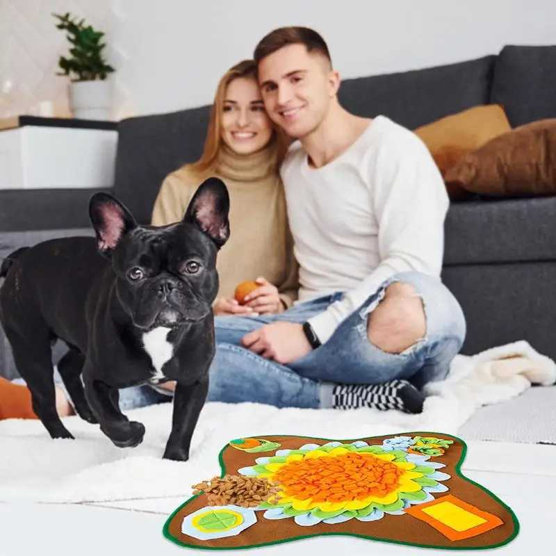 Pet dog snuff pad olfactory training olfactory pad dog puzzle toy slow feeding bowl food dispenser carpet washable dog Met X241213