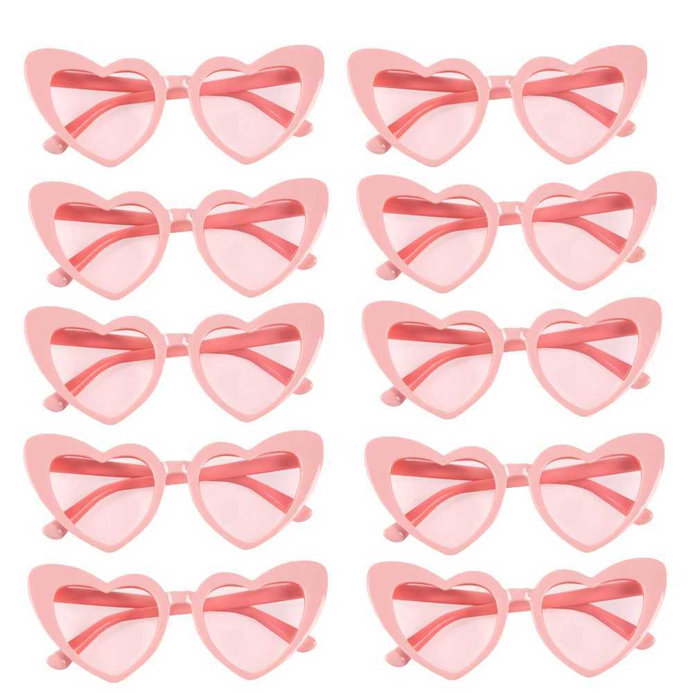 Sunglasses 10pcs Red Heart Shape Sunglasses for Women Bachelorette Party decoration Vintage Glasses wedding Party Favors Bridesmaid Gifts H241213