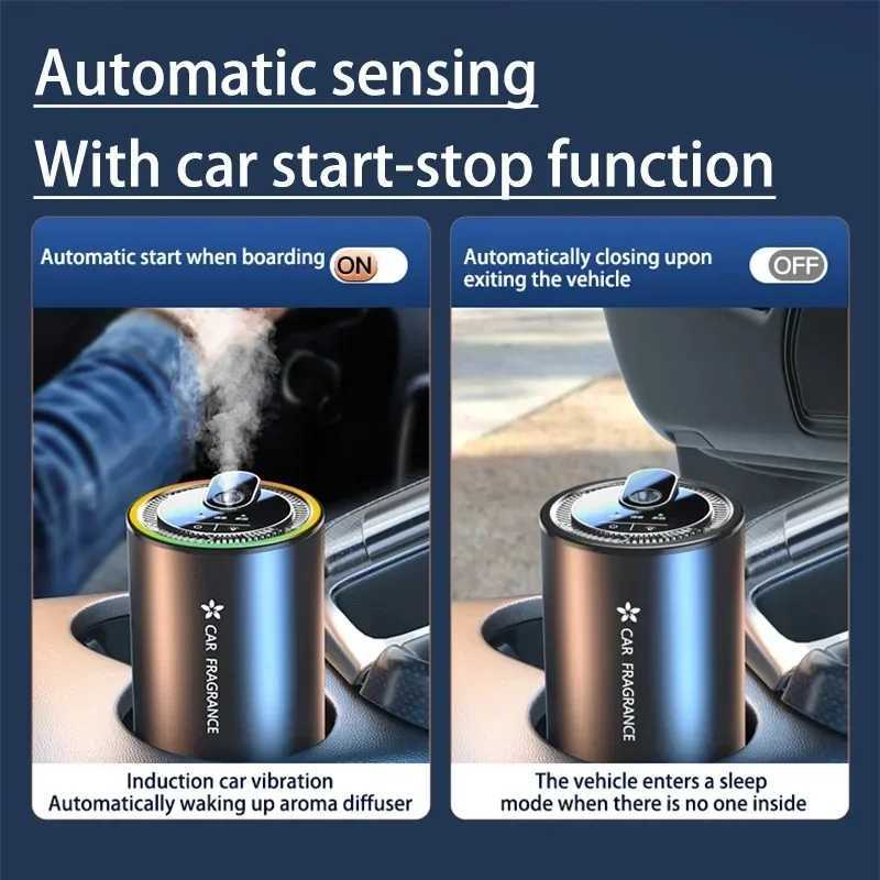 1000mAh Car Air ener USB Rechargeable Fragrance Diffuser LED Light Smell Distributor Aroma Scent Air ReerXJ241213