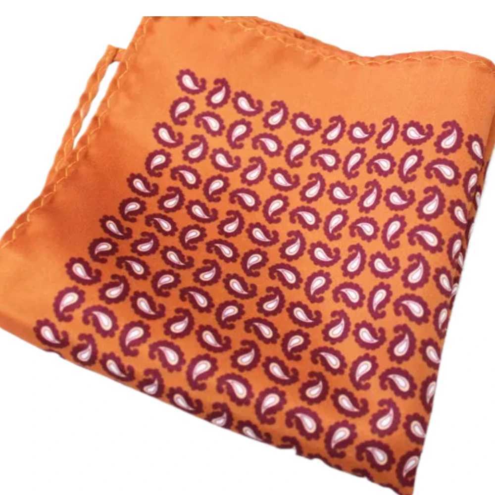 Paisley synthetic silk scarf womens pocket towel square scarf chest circumference towel wedding floral print W241213