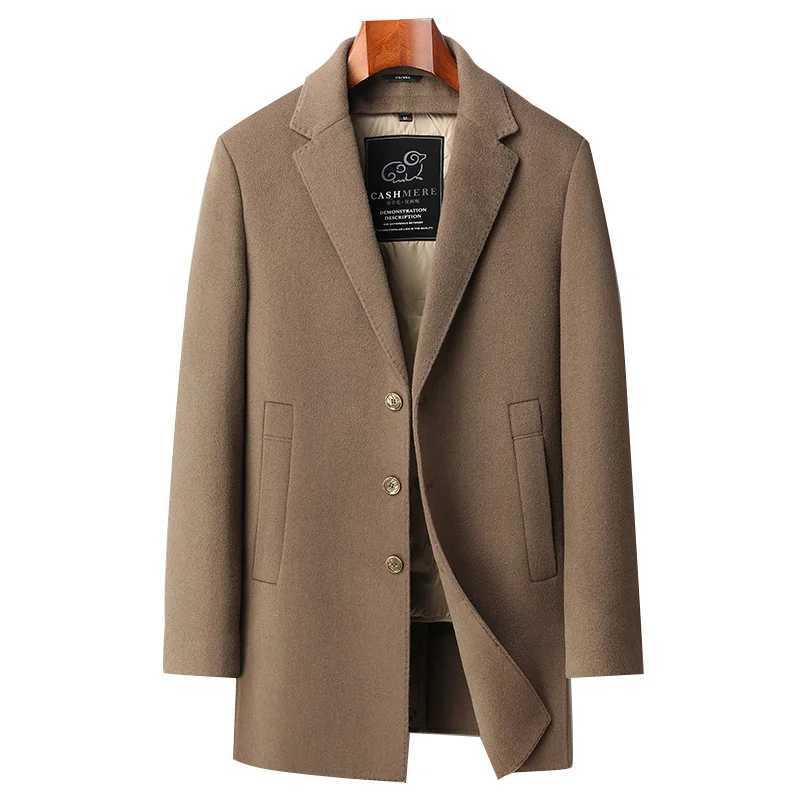 High Quality Long Boutique Goose Down Inner Liner Double-sided Ni Coat Mens Winter Coat 2024 New Wool Coat Two-piece Set M-4XLXJ241212