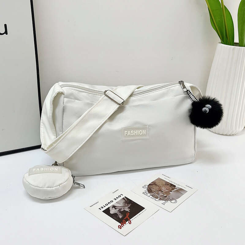 New Crossbody Student Class Women's Instagram Japanese Style, Large Capacity, Solid Color, Mother And Child Bag, Shoulder Bag