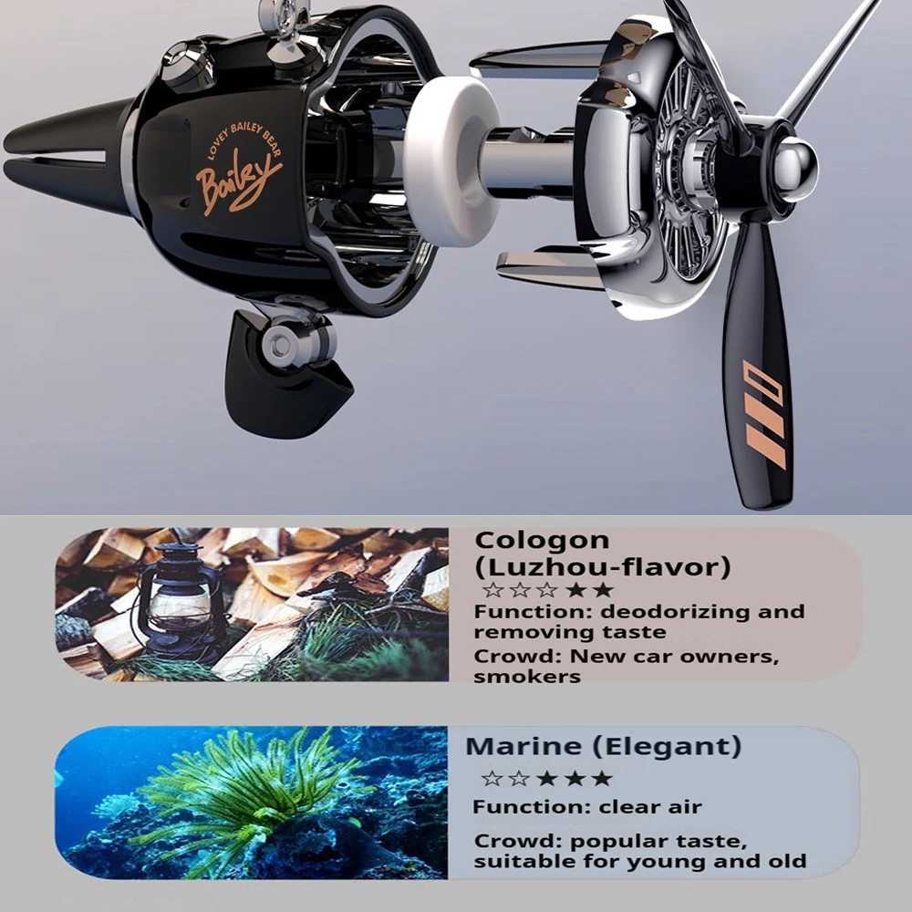 Car Air ener Cartoon Pilot Rotating Propeller Outlet Fragrance Magnetic Auto Accessories Interior Perfume DiffusXJ241213