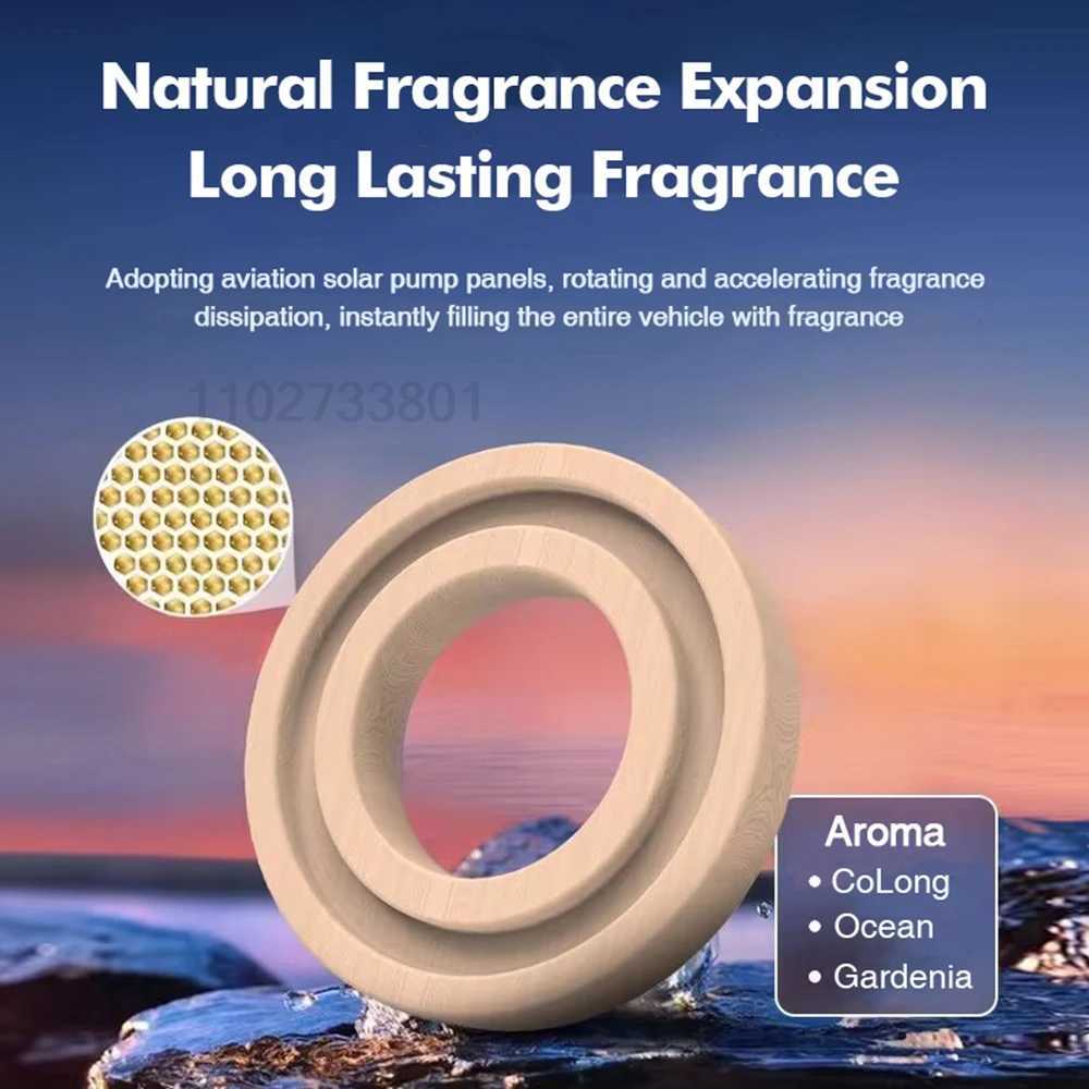 Solar Car Air ener Interstellar Levitation Rotating Auto Flavoring Car Perfume Deodorant Diffuser Interiors AccessoriesXJ241213