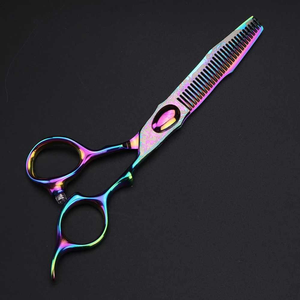 New Arrival Color professional hair clippers hair clippers scissors and thin scissors Japanese 440C steel scissors Z241213
